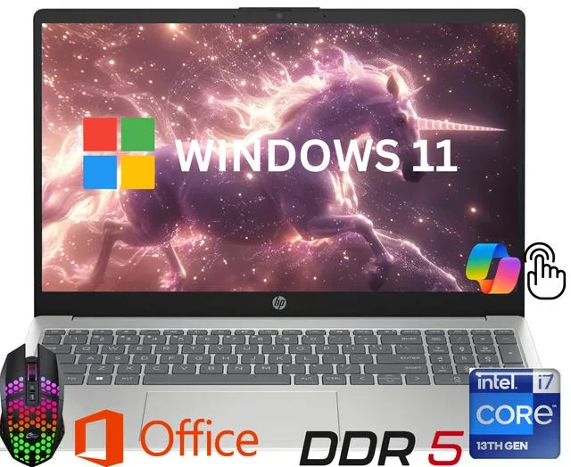 HP HP 15.6" FHD Touch Business Laptop i7-1355U 16GB 512GB Silver — product photo