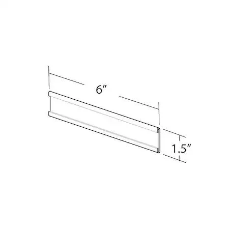Azar Displays Azar Displays 199604 6"W x 1.5"H Adhesive-Back Nameplate Clear PK10 — product photo