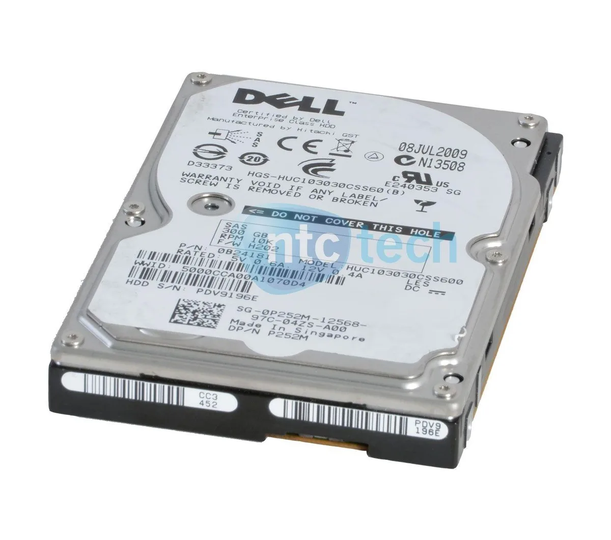 DELL DELL P252M 300GB SAS 2.5in 10K internal hard drive — product photo