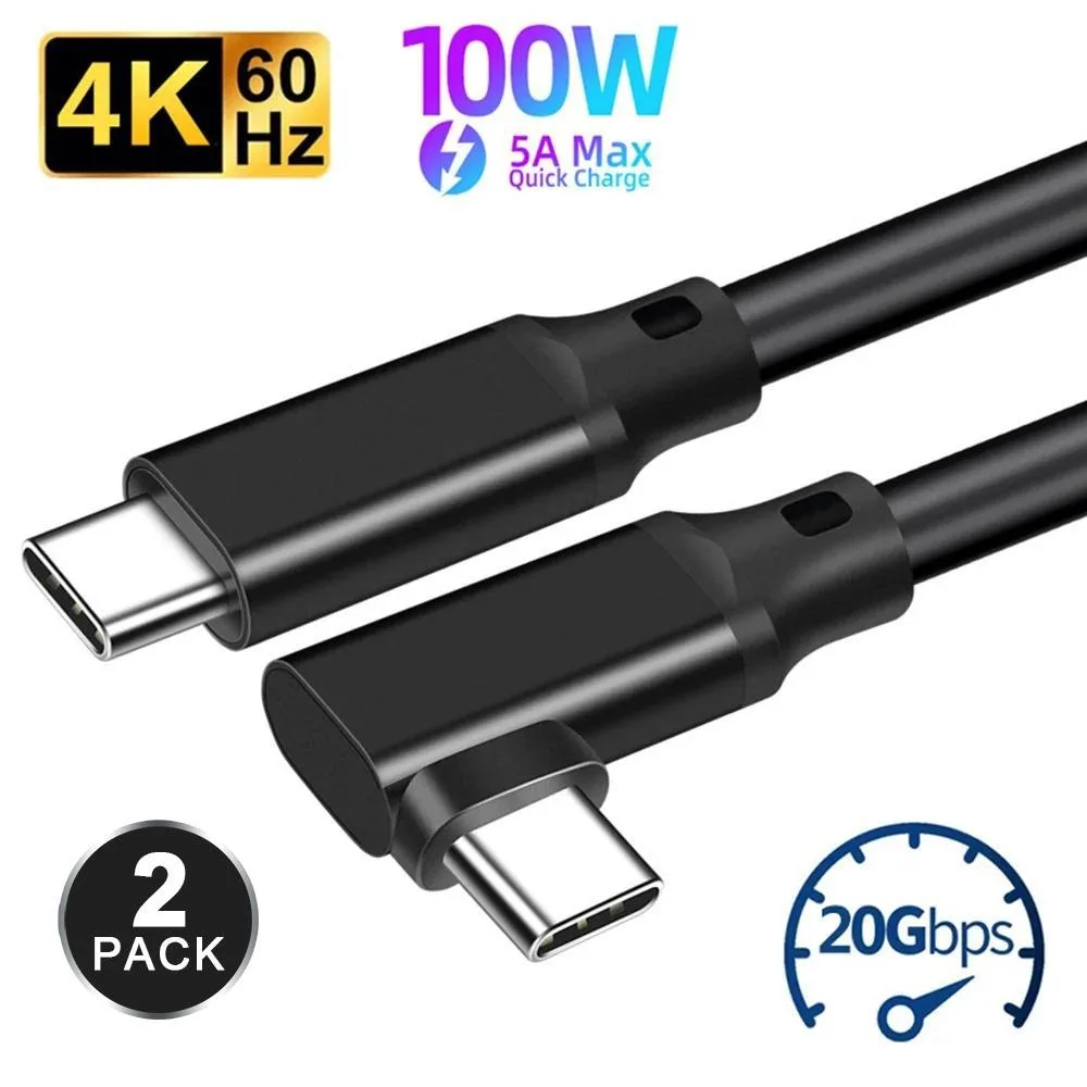 ESTONE ESTONE 100W USB 3.2 Gen 2.2 cable 10 ft 2-pack — product photo