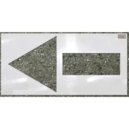 Large polyethylene stencil with straight arrow symbol 42 in character height 48 in overall height 0.125 in thick
