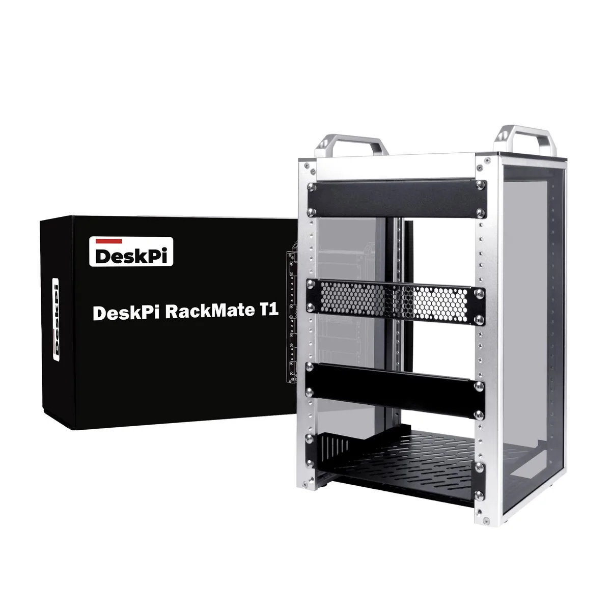 52Pi 52Pi DeskPi RackMate T1 Silver 10 Inch 8U Server Rack — product photo