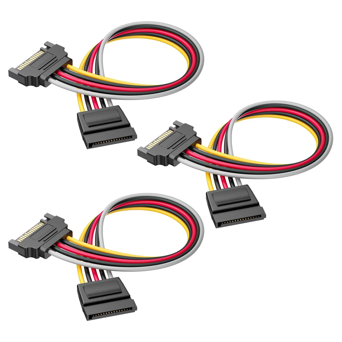  Apple 104011-8x3 3-Pack 15-Pin SATA Power Extension Cable 8 Inches — product photo