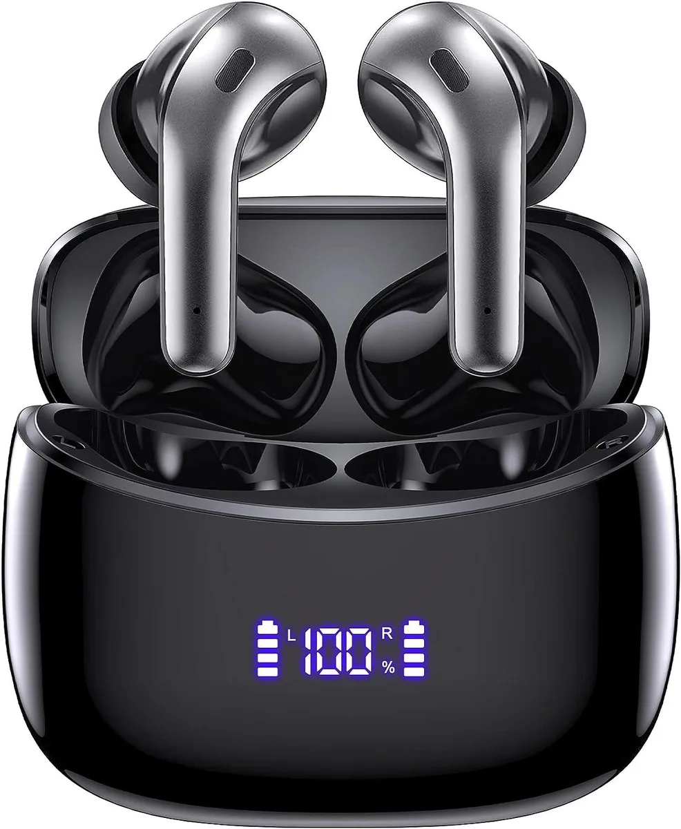 EVESKY EVESKY X15 Wireless Earbuds 60H LED Case Black — product photo