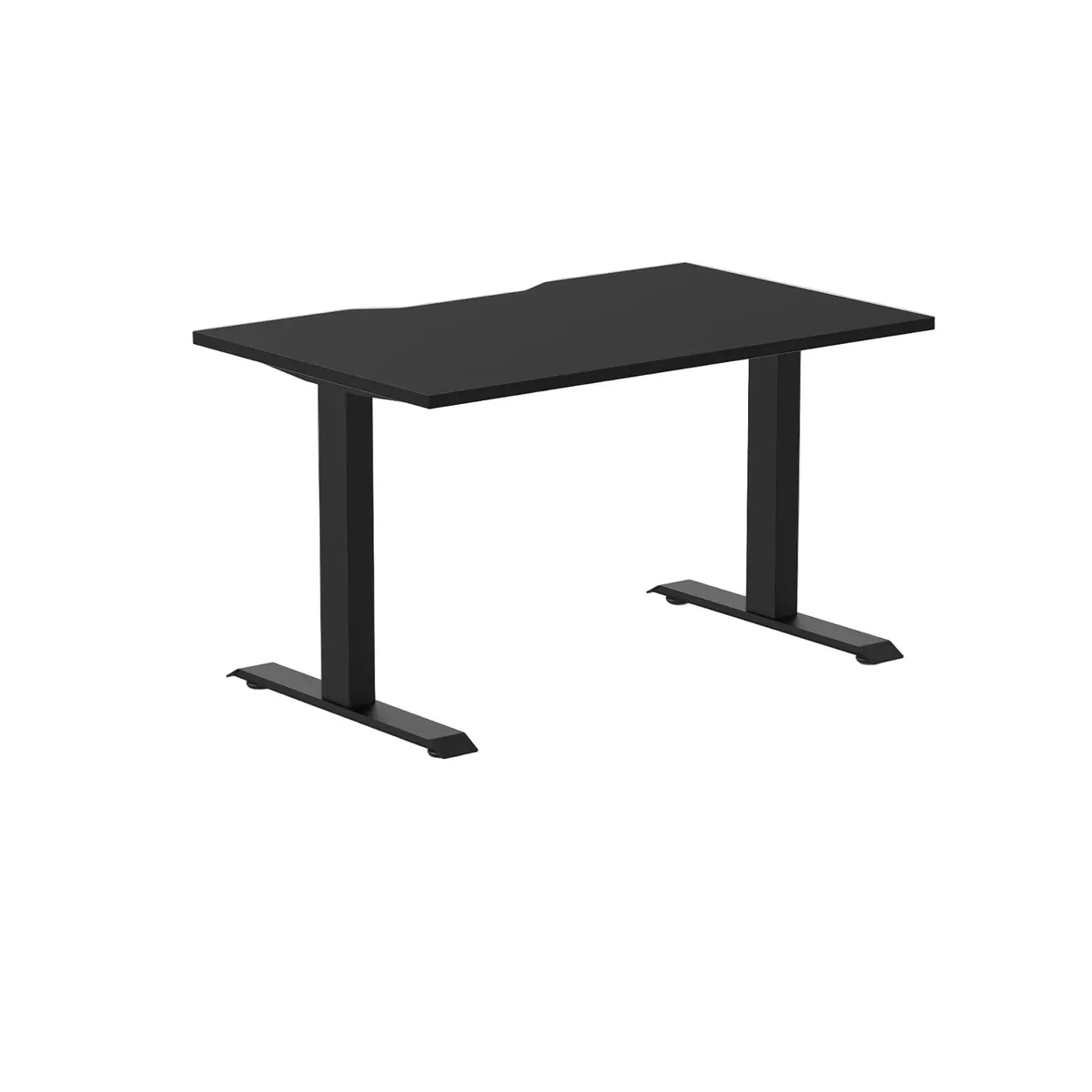 Desky Desky Zero Scalloped Laminate Desk Black 47.2 x 29.5 in Matte Black — product photo