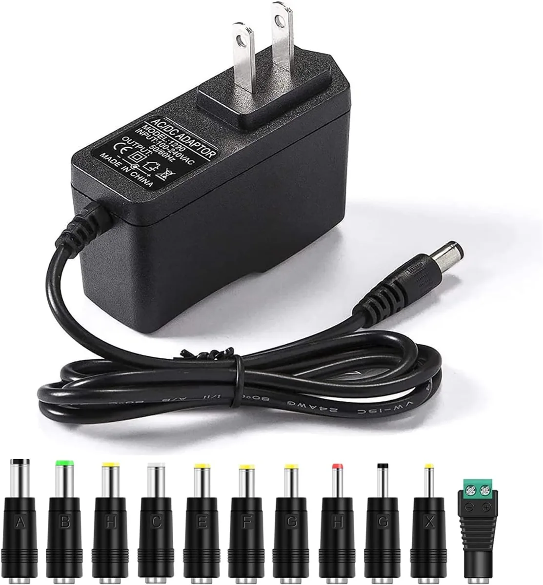 BASEUS BASEUS 9V 2A 18W AC Adapter 11 Tips 5.5x2.1mm 180cm — product photo