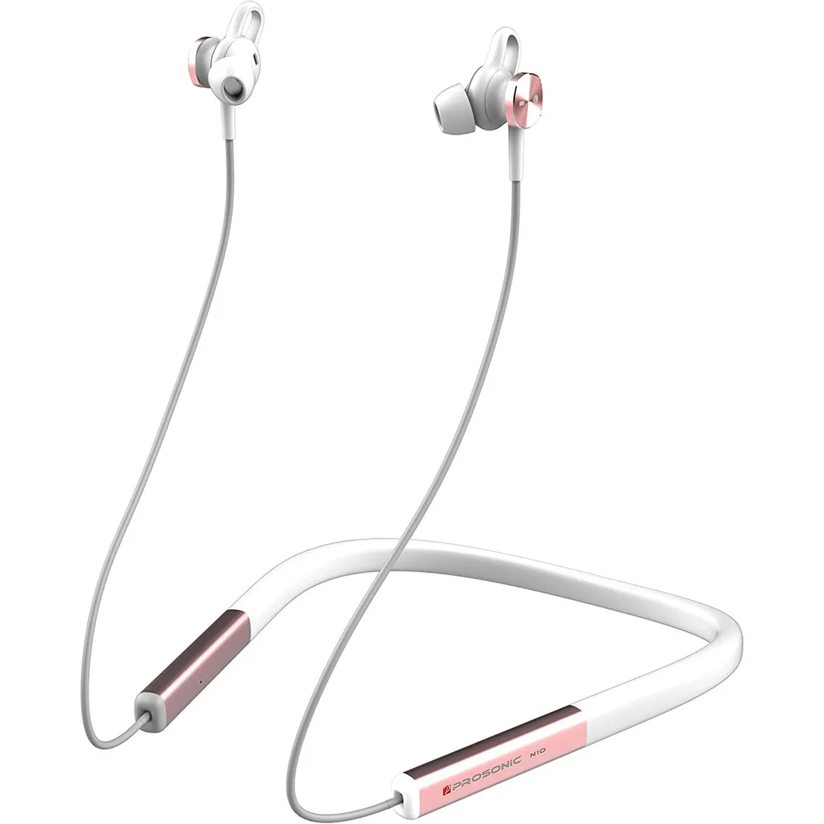 Leaderwave Leaderwave N10 Wireless Neckband Headphones White Rose Gold — product photo