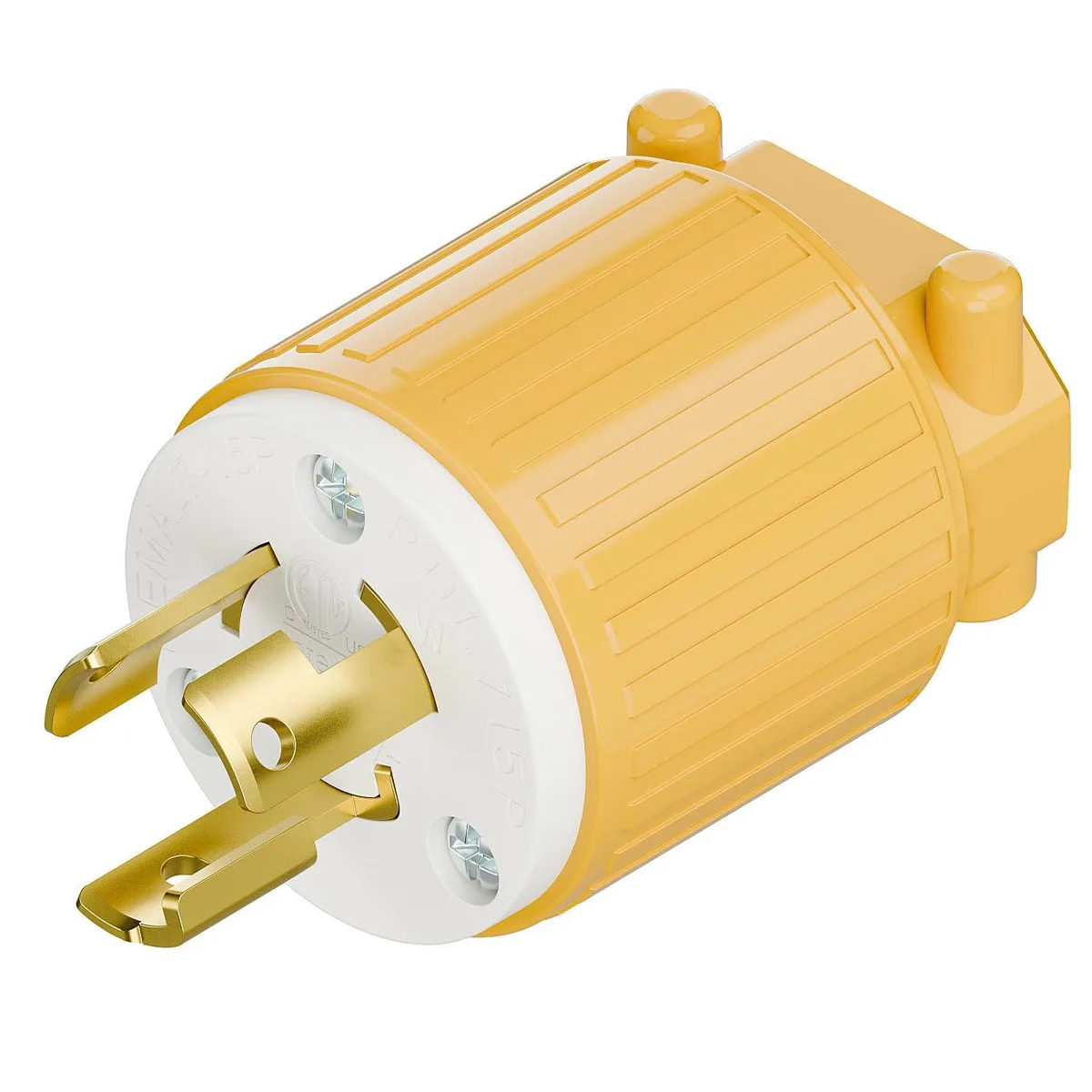 LORDWORLD LORDWORLD NEMA L7-15P Twist Lock Male Plug 15A 277V Yellow — product photo