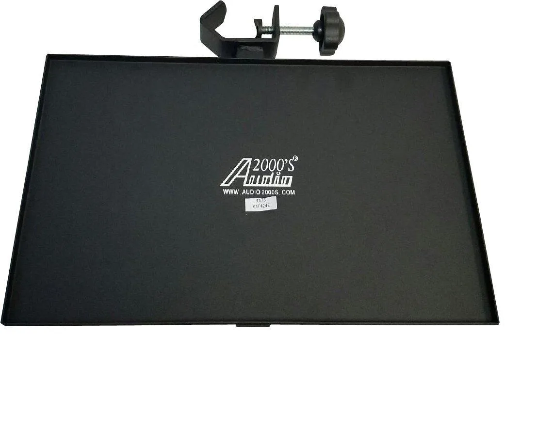  AUDIO 2000'S AST424Z Heavy Duty Tray 16x10in 10lb Black Steel — product photo