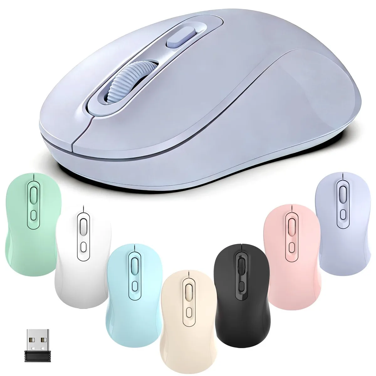  TvvTvvT 2.4G Wireless Optical Mouse Violet 800/1200/1600 DPI — product photo
