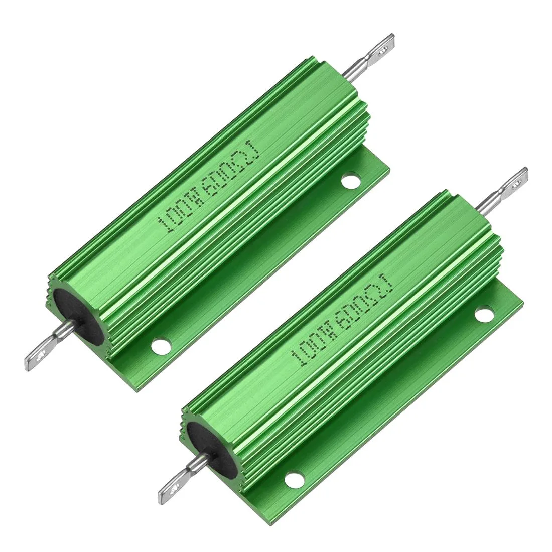 Unique-Bargains Unique-Bargains 25W 120 Ohm Aluminium Housing Chassis Mount Wirewound Resistors Gold 2pcs — product photo