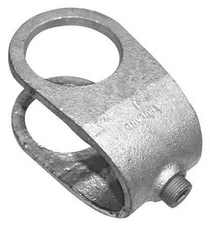 Cast iron tee pipe fitting, gray zinc-plated finish, 2 inch size