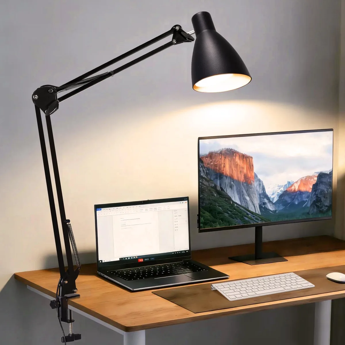  OSORD Swing Arm Desk Lamp Black 8.8 x 12.3 in — product photo