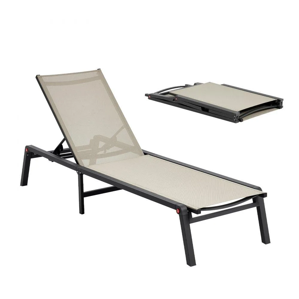 VEVOR VEVOR Outdoor Chaise Lounge 400 lbs 5 Positions 24.61 in — product photo