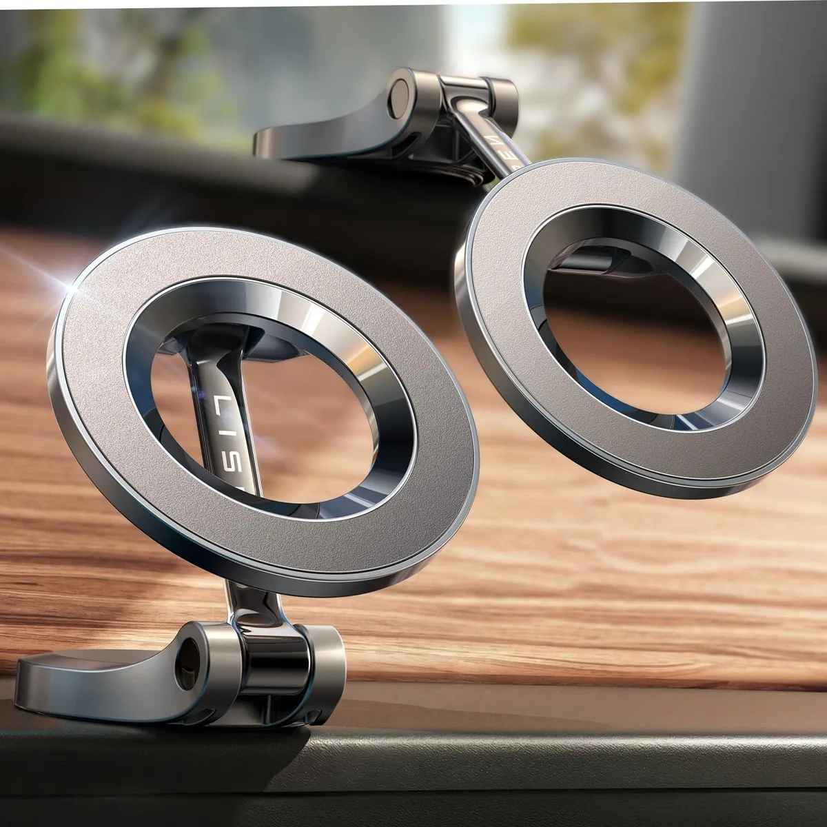  LISEN 24-magnet MagSafe car phone mount 2-pack — product photo