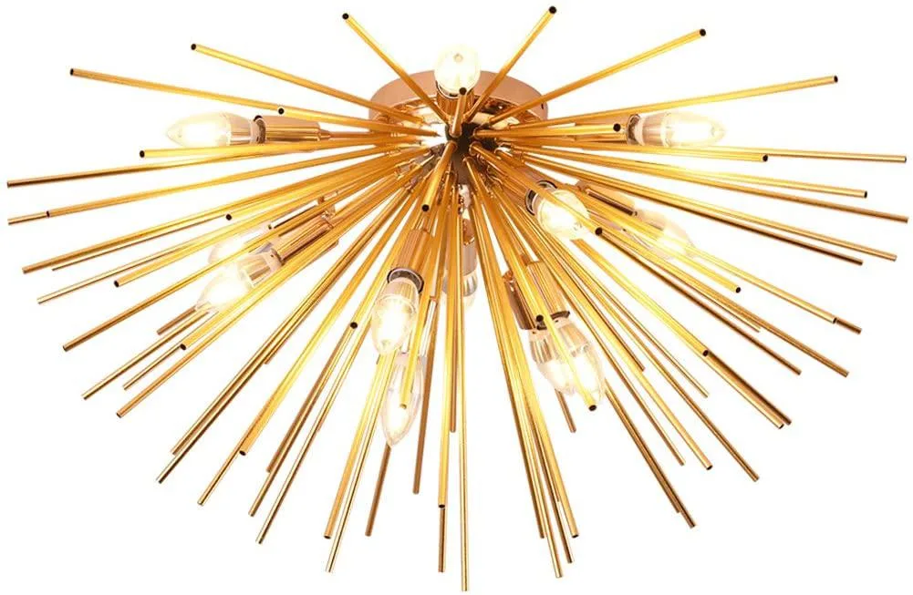 Garwarm Garwarm Sputnik Chandelier Gold 12-Light Flush Mount 29.5 Inch — product photo