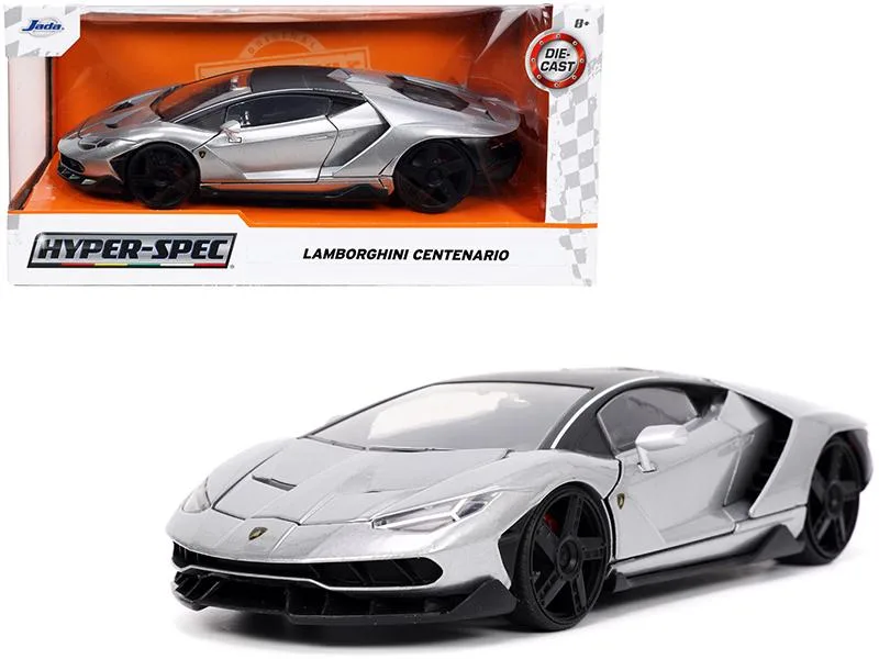 Jada Jada Lamborghini Centenario Gray Metallic Black Top Hyper-Spec 1/24 Diecast Vehicle 32277 — product photo