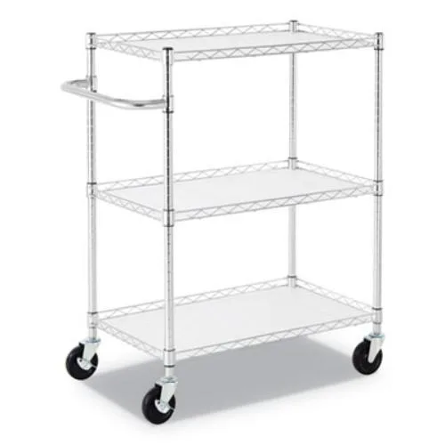Alera Alera ALESW333018SR 3-Shelf Wire Cart 40x34.5x18 Silver 600lb — product photo