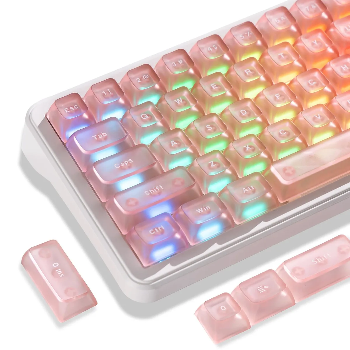 Womier Womier Keyporia Pink Clear Keycaps Set 126 Keys ASA Profile MX-Compatible keyboard accessory — product photo