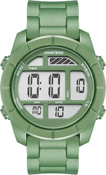 Armitron Armitron Sport Resin Digital Chronograph Men's Watch 48 mm Metallic Green — product photo