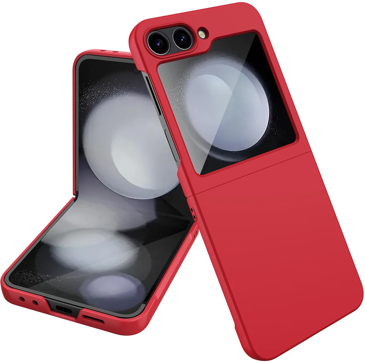 Nakedcellphone Nakedcellphone Slim Hard Case for Samsung Galaxy Z Flip 6 / Z Flip 7 FE Red — product photo