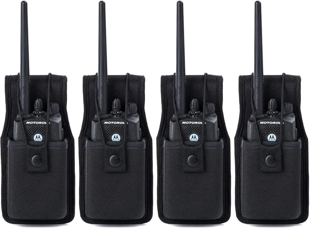 usbroway usbroway two-way radio nylon holster 4-pack 3.1 x 1.5 x 7.1 in belt 2.17 in — product photo
