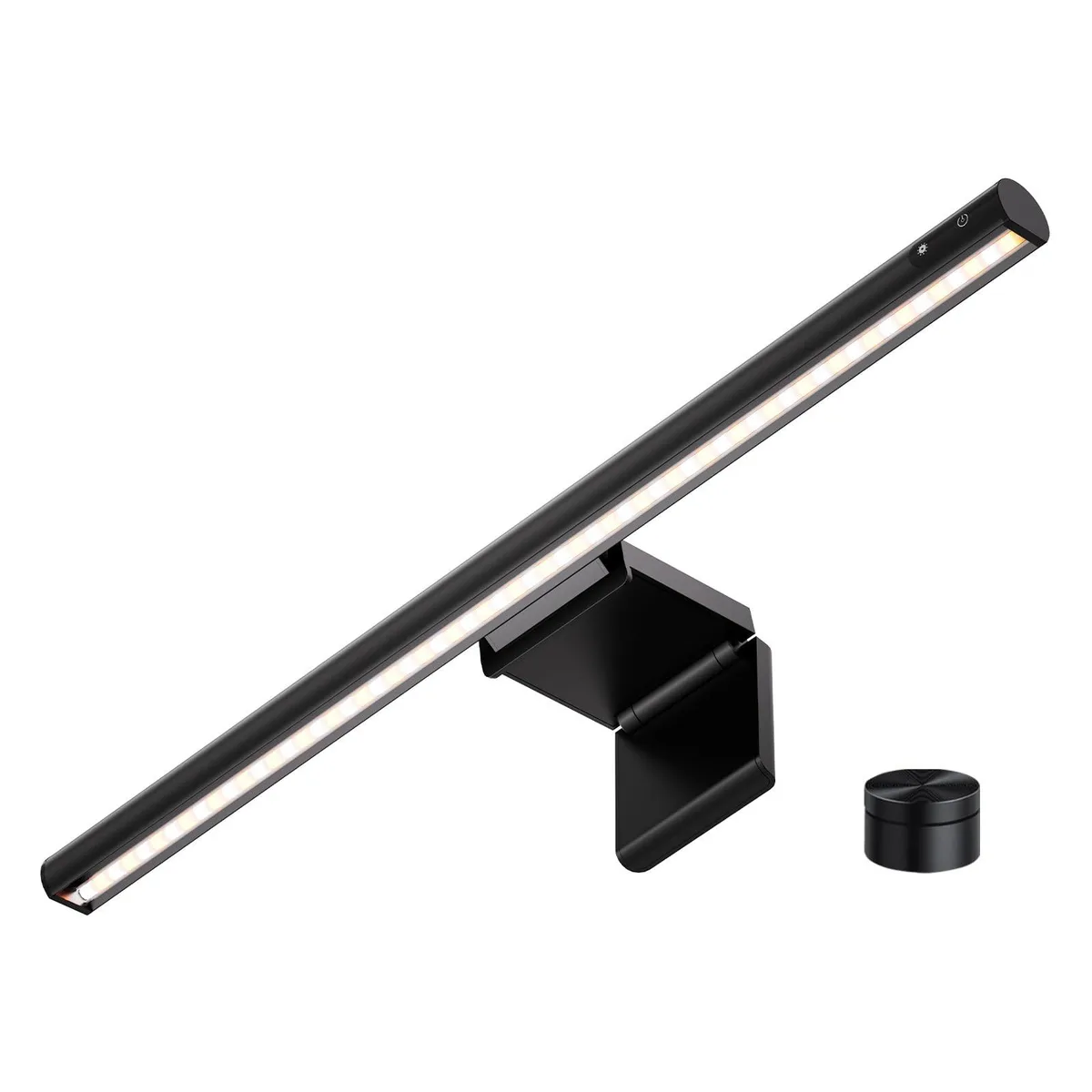 Slim oval monitor light bar, matte finish, wireless remote included