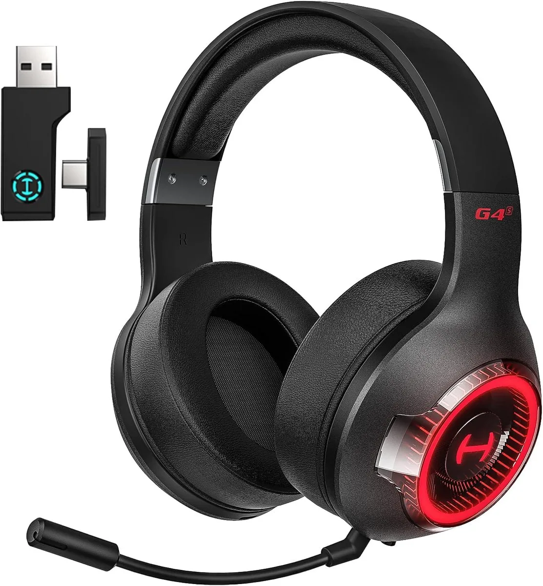 Edifier Edifier G4s Black and Red Wireless Gaming Headphones 15ms 2.4 GHz 46h 270g — product photo