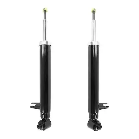 Unity rear shock absorber kit, two silver gas-charged units in box