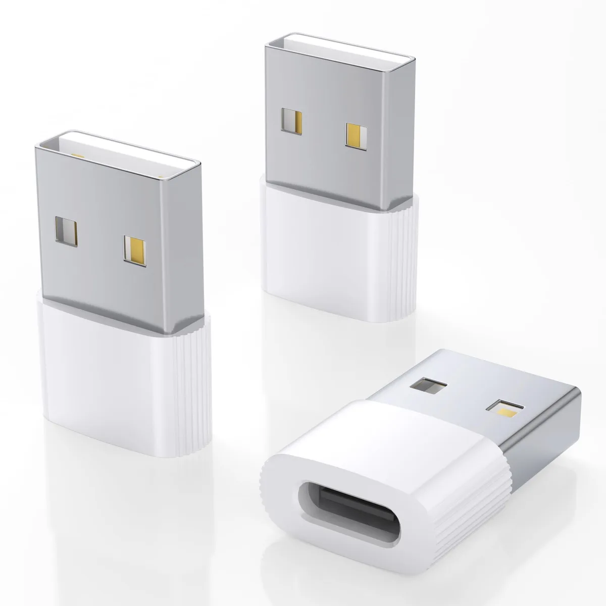 No Sew No Sew USB to USB-C Adapter 3-Pack White with Integrated Dock — product photo