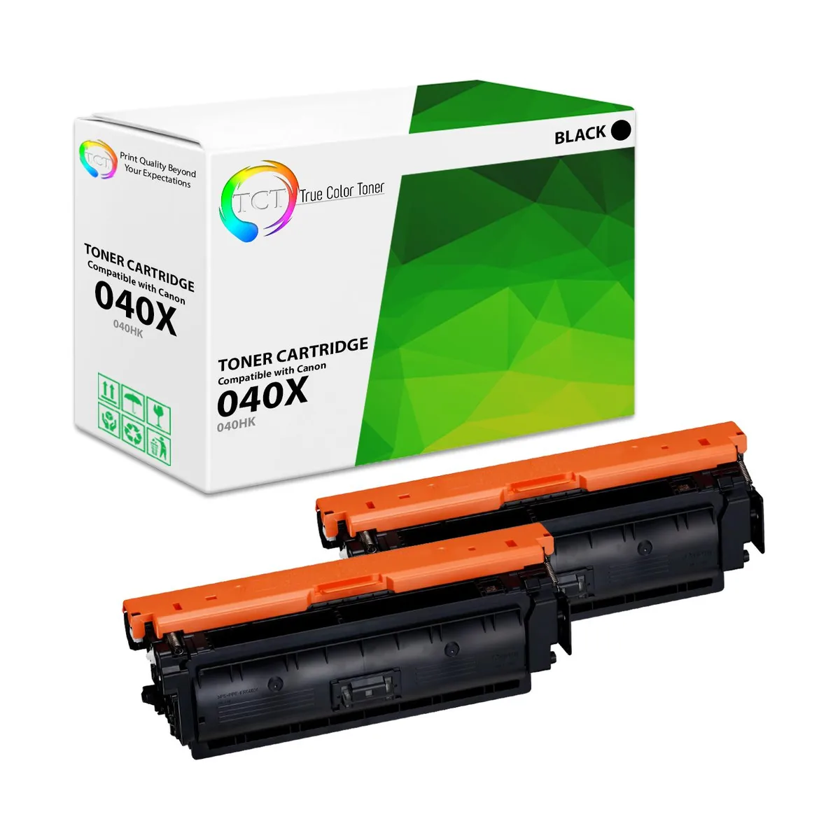 True Color Toner True Color Toner 040HK Black Toner Cartridge 2 Pack 12500 Pages — product photo