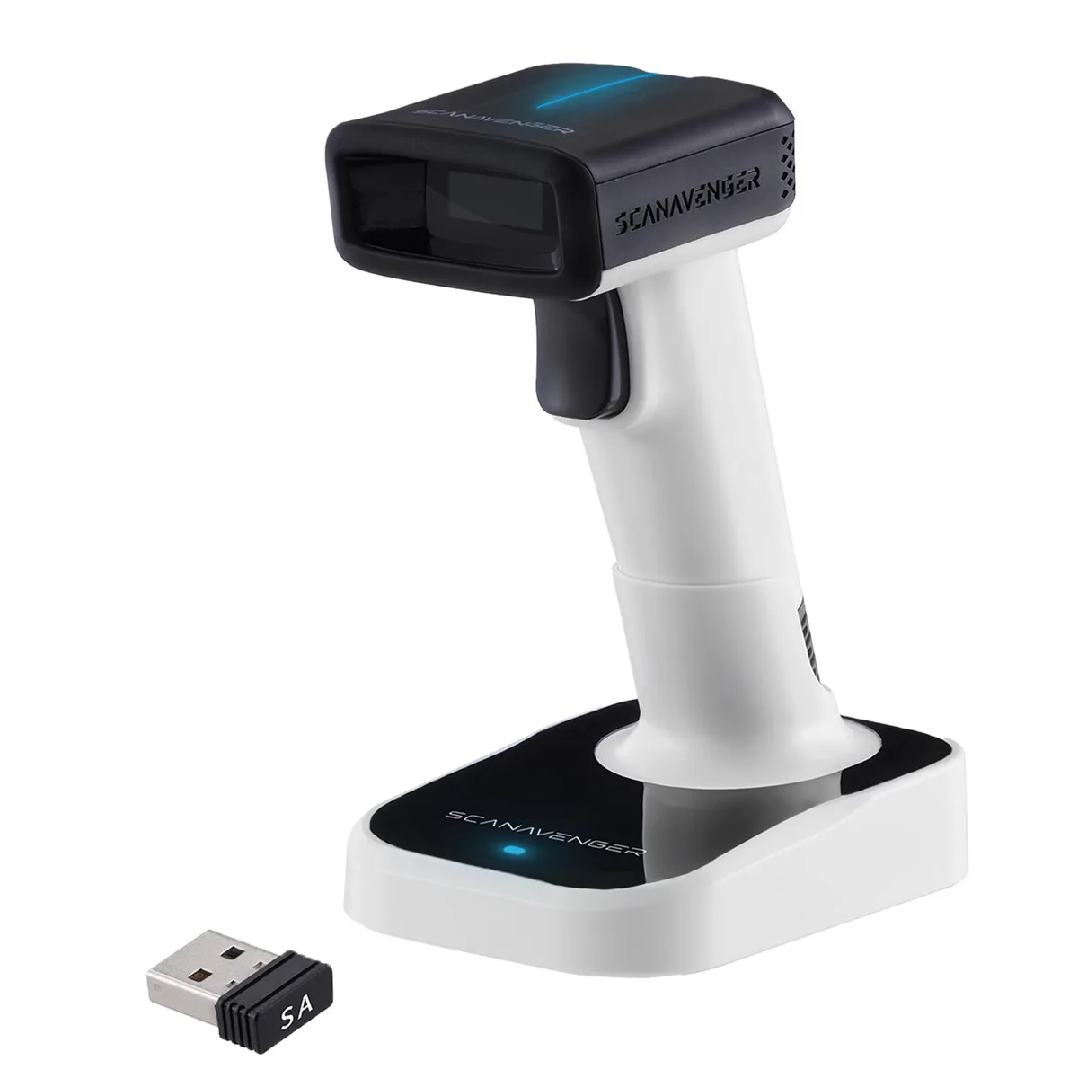 ScanAvenger ScanAvenger Wireless 1D/2D Barcode Scanner with Stand, Vibration, 493 ft Range — product photo