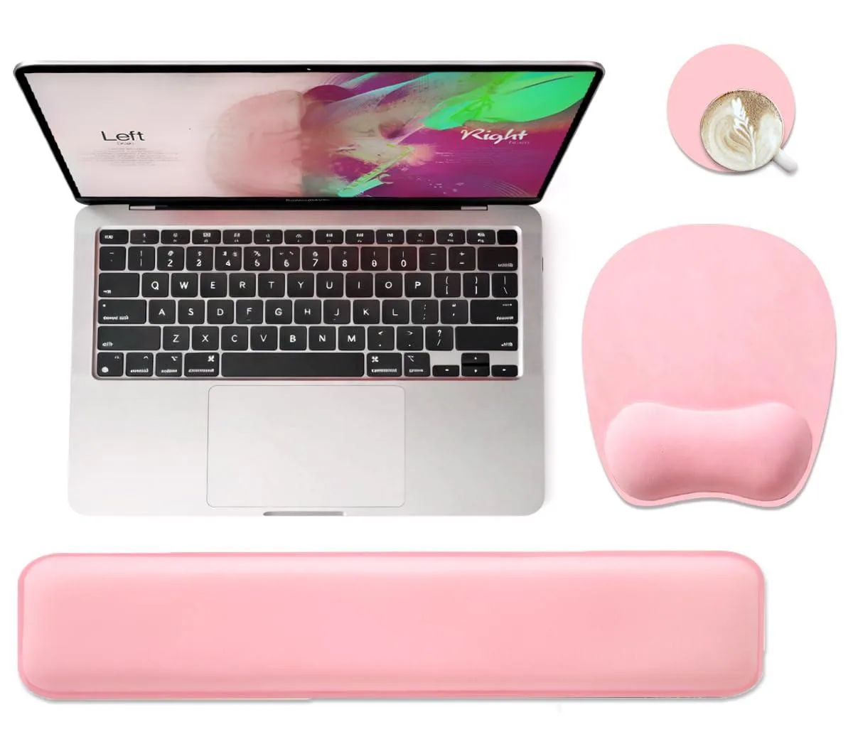  WB WEIRDBEAST REST-PK Wrist Rest Set Pink 17.21×9.4×1.3 in — product photo
