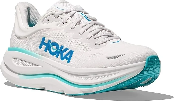 HOKA HOKA Bondi 9 White/Blue Running Shoe — product photo