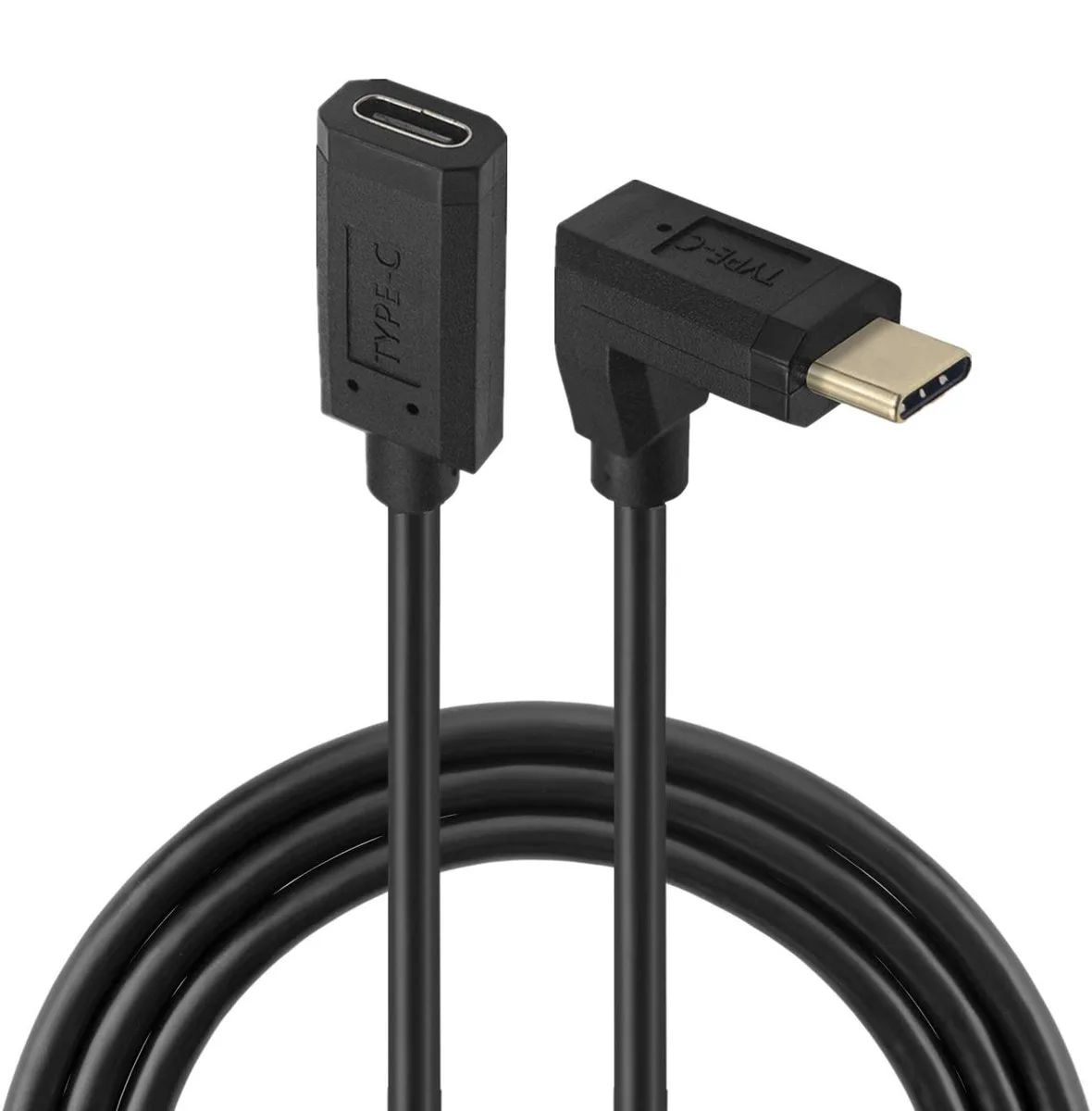 TeKit TeKit 90 Degree USB-C 3.1 Male-Female Extension Cable 1ft — product photo
