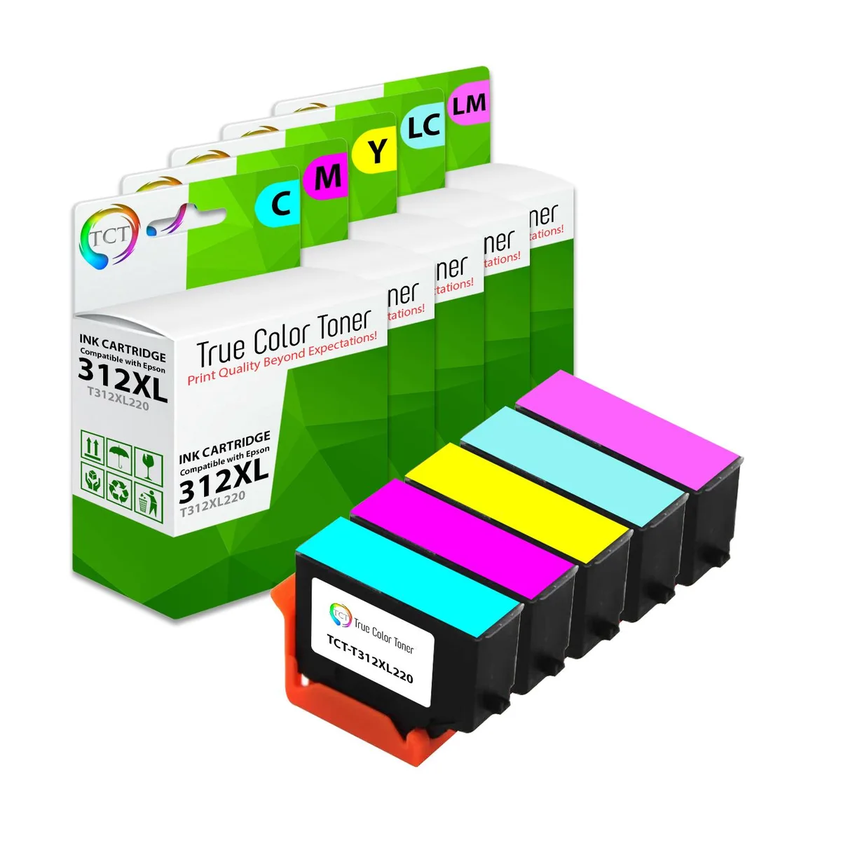 True Color Toner True Color Toner 5-Pack High Yield Ink Cartridges 312XL 830 Pages — product photo