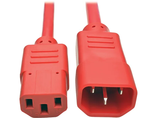 Tripp Lite Tripp Lite P005-006-ARD 6 ft Power Extension Cord 14 AWG 15A 250V Red C14 to C13 — product photo