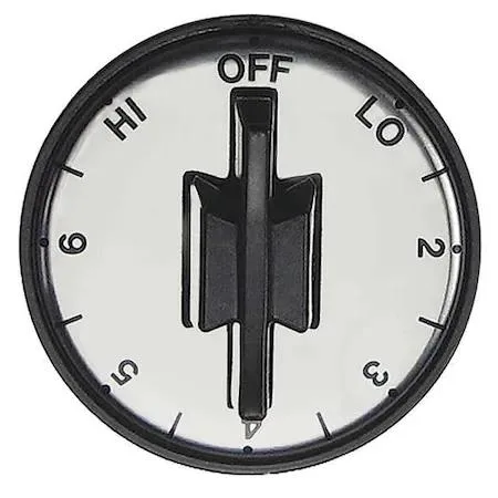 Black plastic infinite-switch knob, model 40-158