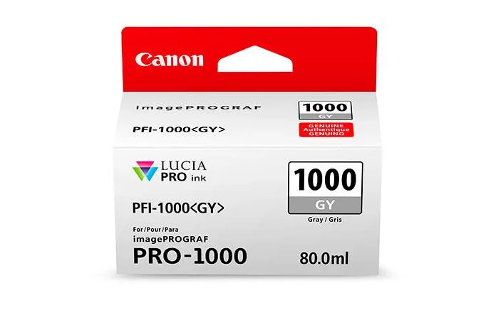 Canon Canon 0552C002 PFI-1000 GY LUCIA PRO Gray Ink Cartridge 80ml — product photo
