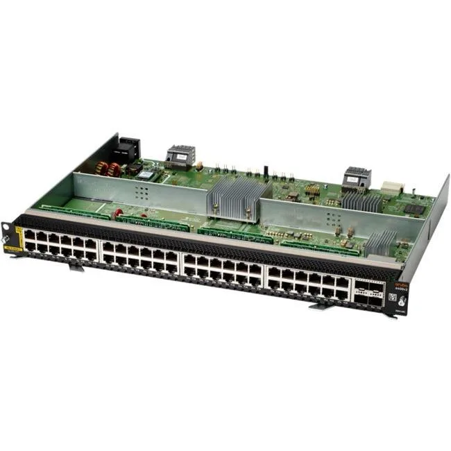 HPE HPE R0X40C 48-port 1GbE Class 6 PoE 4-port SFP56 switch module — product photo