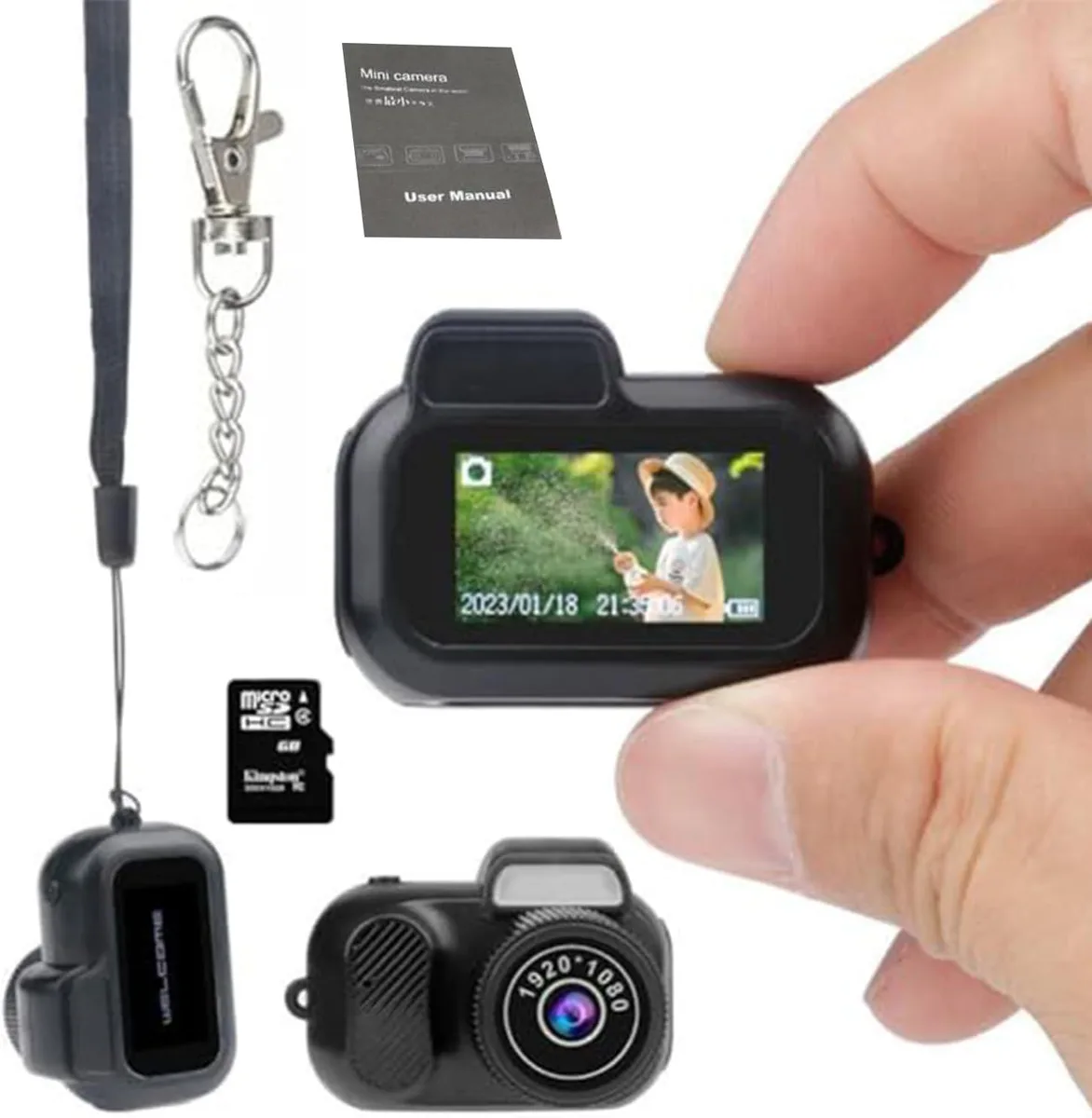 TAURKENAM TAURKENAM 1080P Keychain Camera 32G 100 Mins Battery — product photo