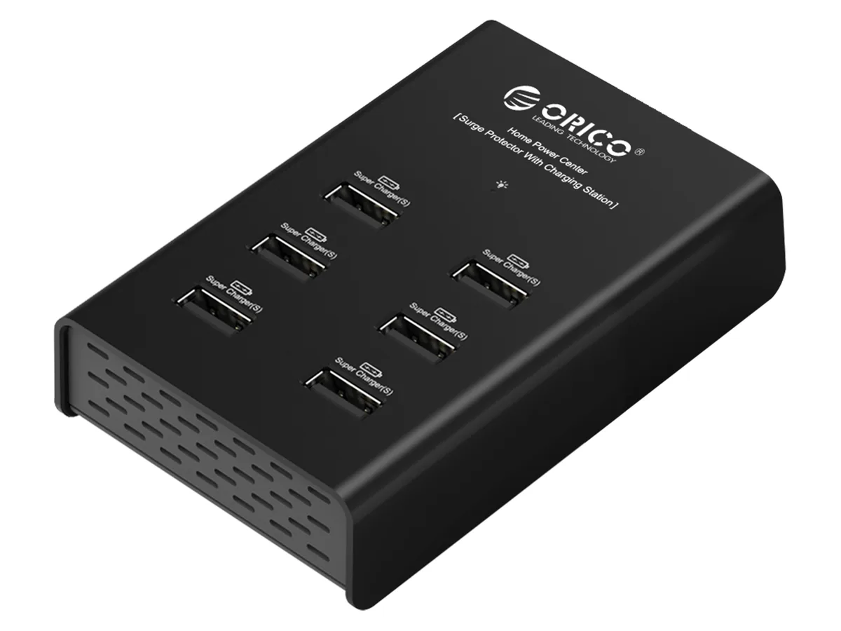Orico Orico DUB-6P-US-BK 72W 6-port USB charger — product photo