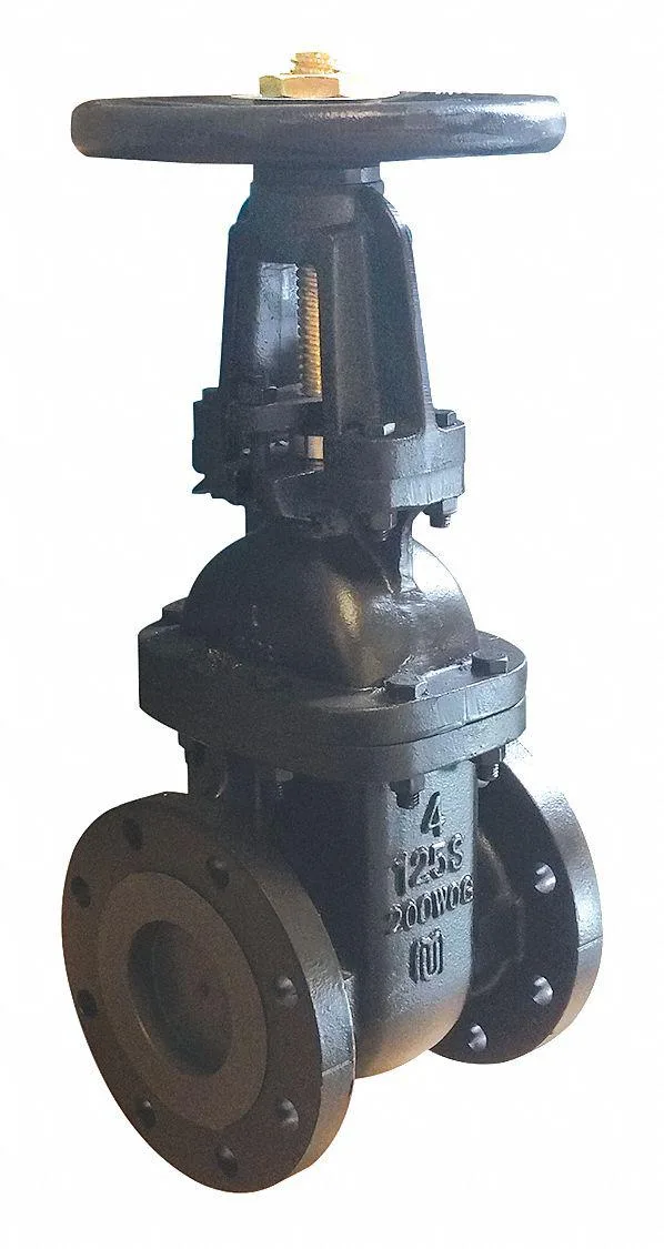 Cast iron gate valve with bronze trim and handwheel