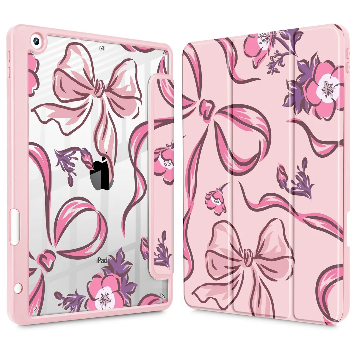 GSM Outdoors GSM Outdoors 2 in 1 Accessory iPad 10.2 2021/2020/2019 Flowers-Bows-Pink — product photo