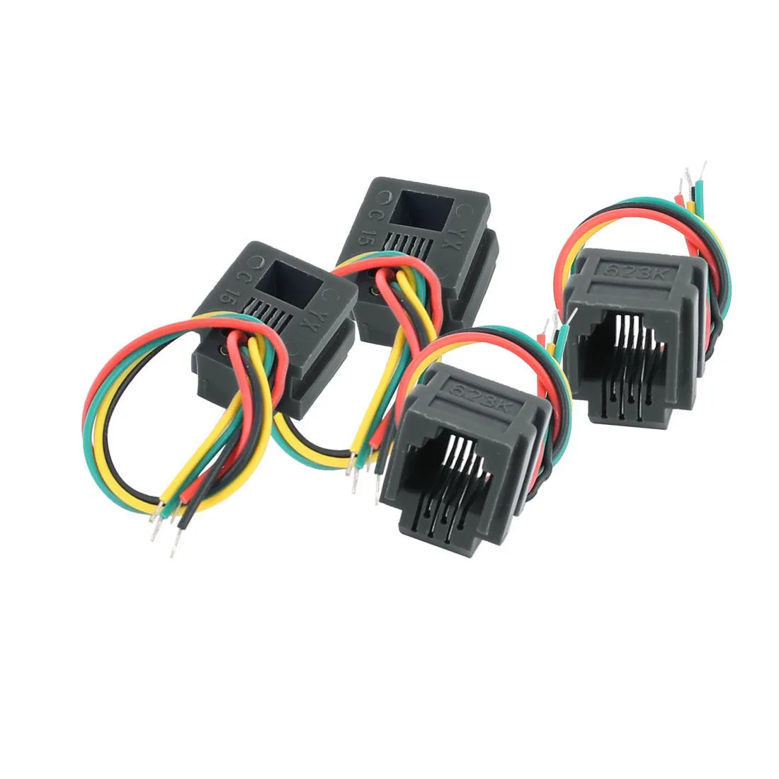 Unique-Bargains Unique-Bargains RJ11 6P4C Female Adapter 4 pcs 10cm wire — product photo