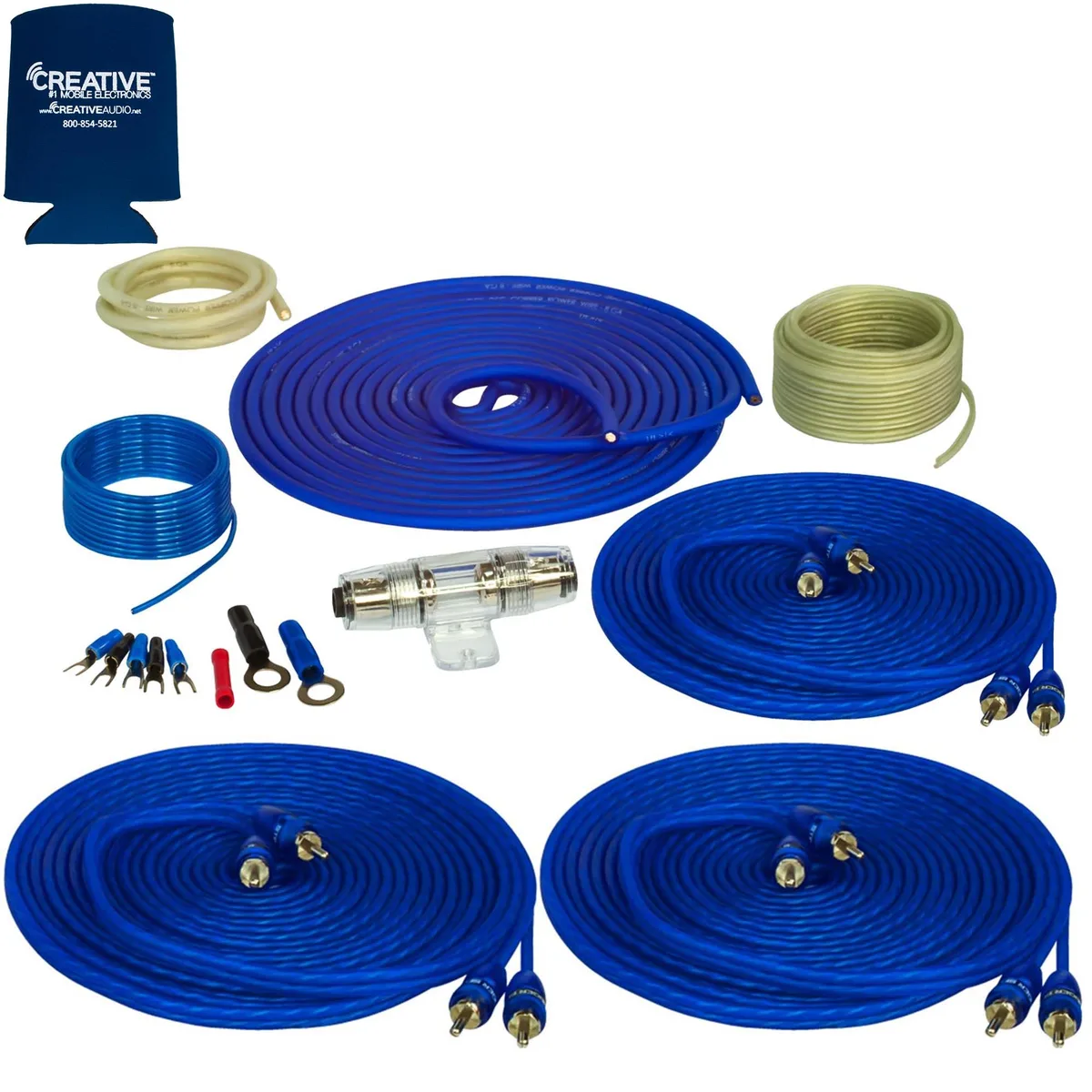 STINGER STINGER SS600XS 8GA Copper 600W Amplifier Wiring Kit with (2) SSRCB17 17FT RCA — product photo