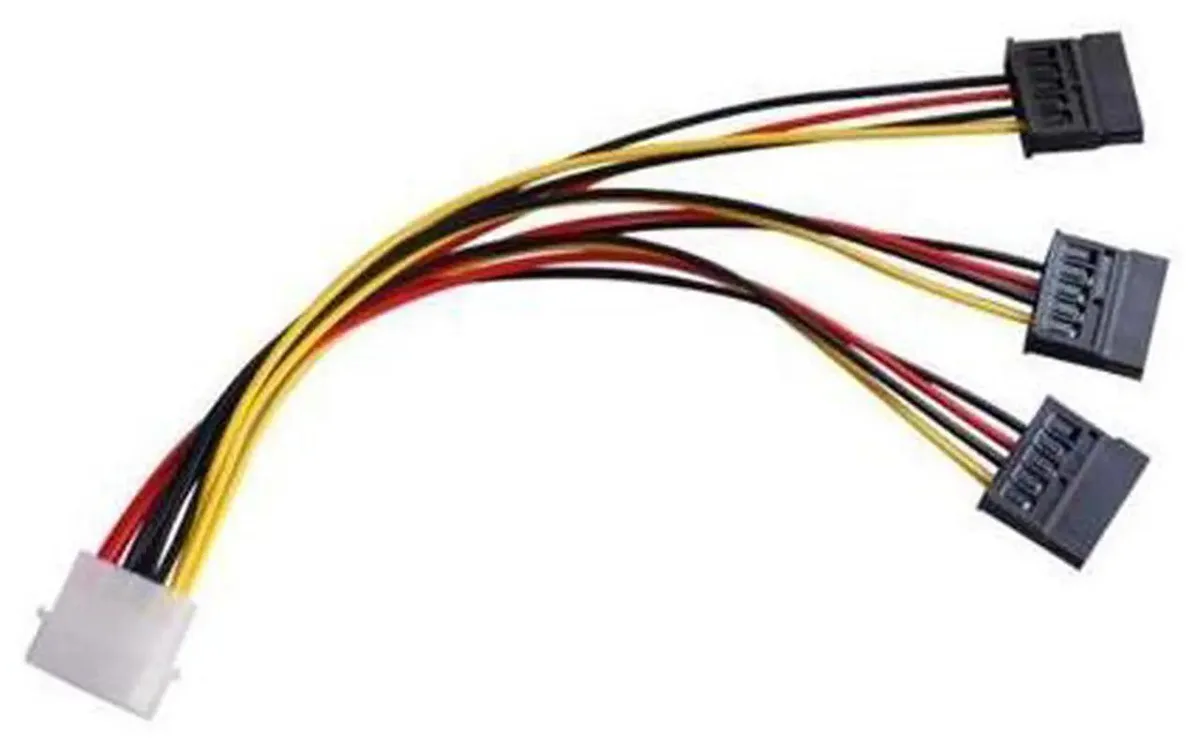 SMUGDESK SMUGDESK IDE 4Pin to 3×SATA 15Pin Power Splitter Cord 22cm — product photo