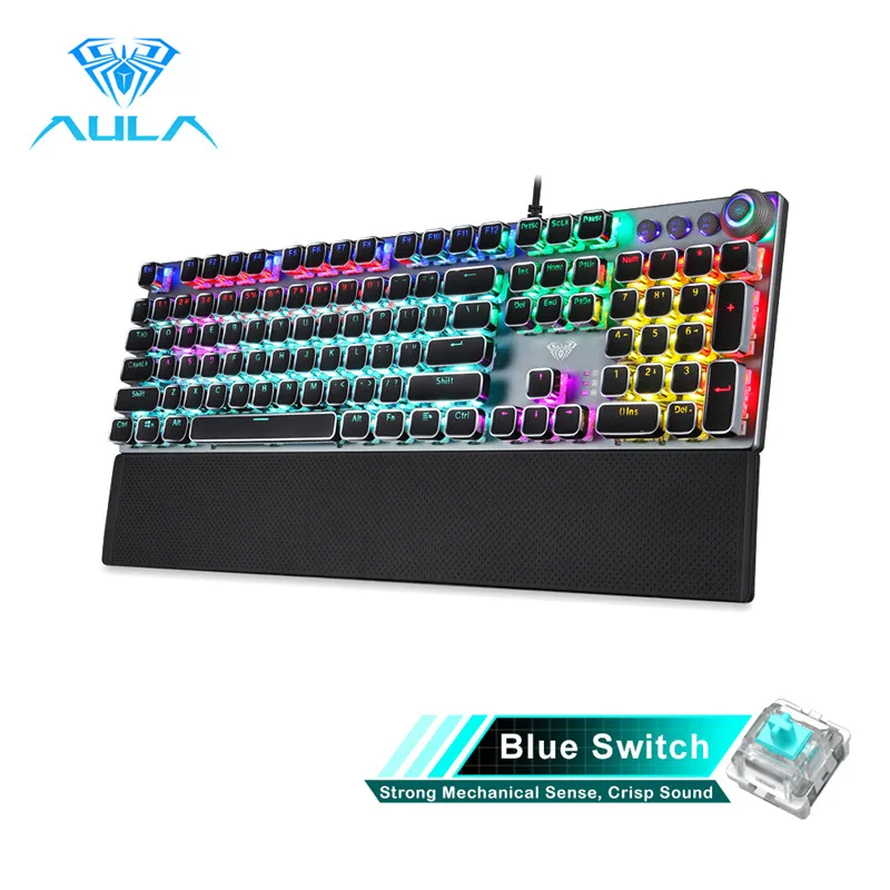 AULA AULA F2088 Mechanical Gaming Keyboard Blue Switch 104 Keys — product photo