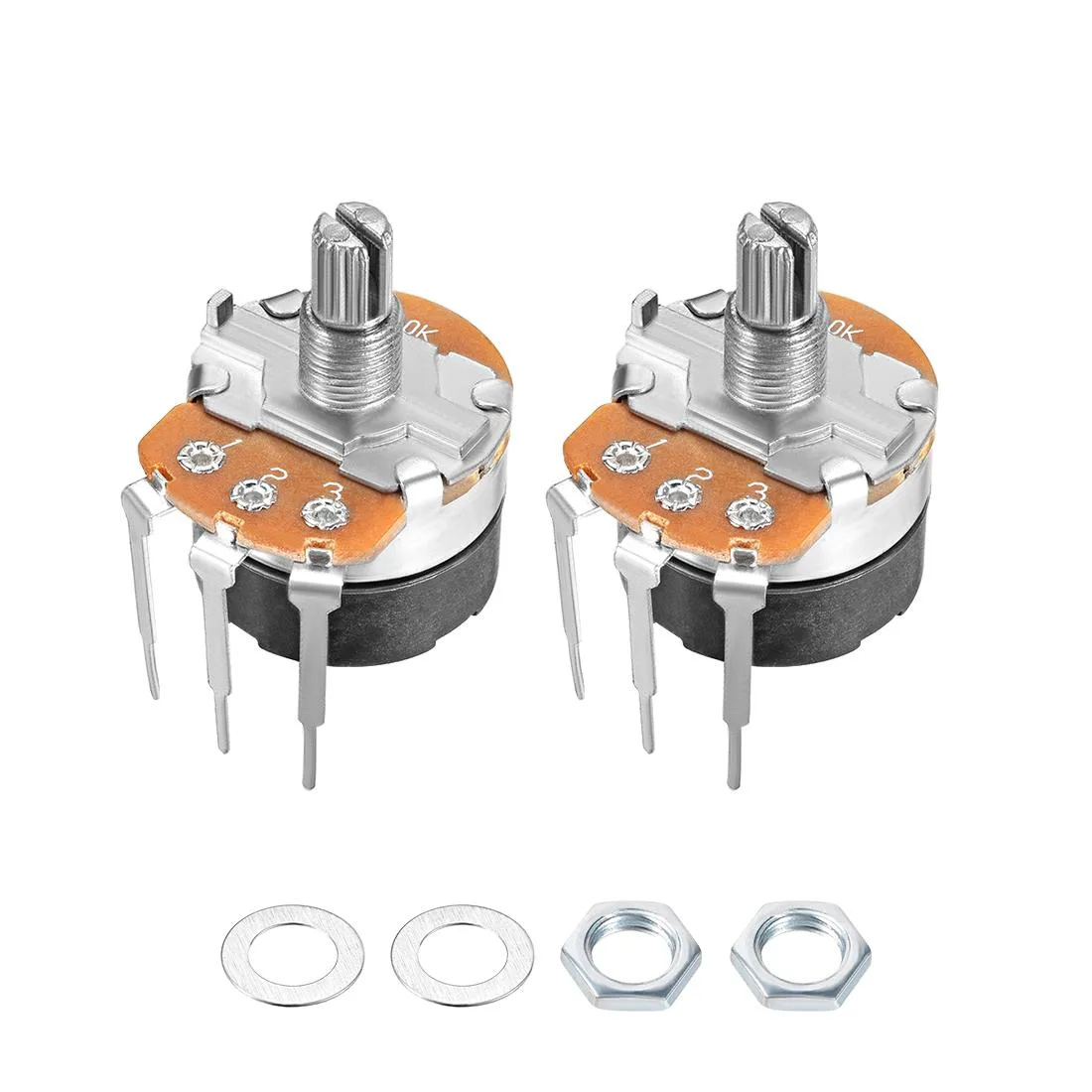Unique-Bargains Unique-Bargains WH138 10K ohm Carbon Film Potentiometer 2pcs — product photo