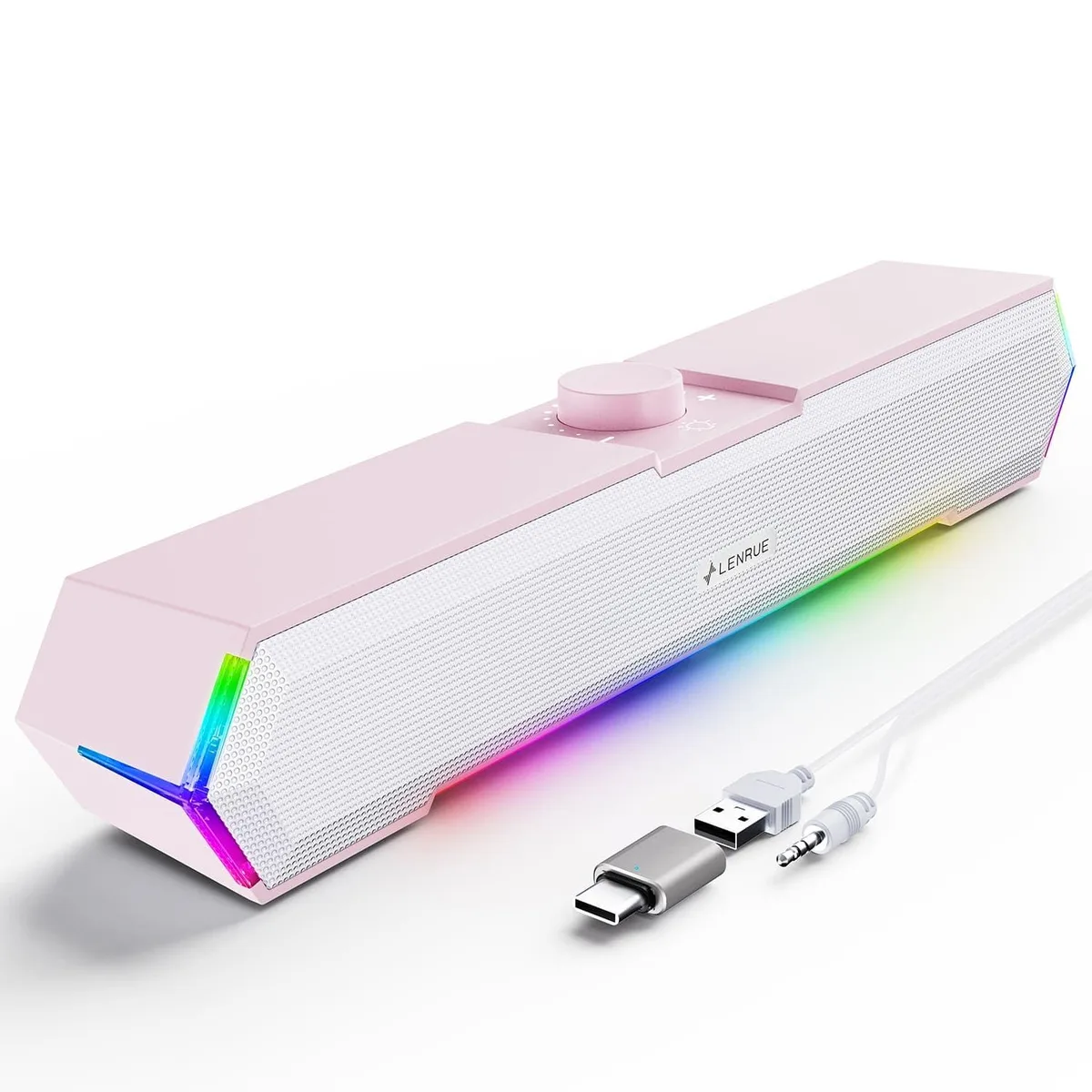  LENRUE G11 2.0 Computer Speakers Pink 10 W — product photo